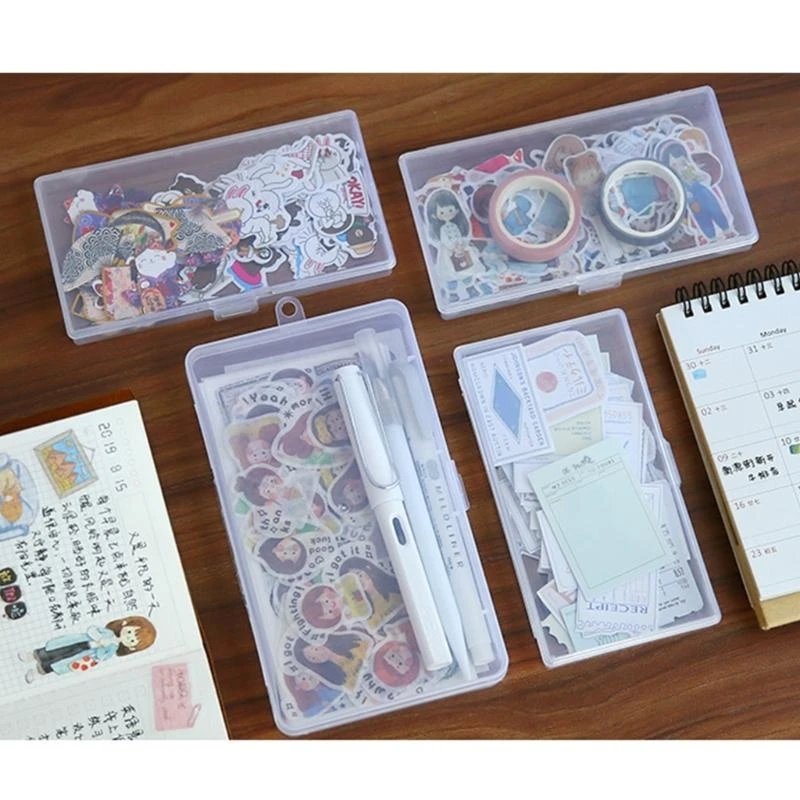 Прозрачная наклейка для хранения пластиковой сортировки сортировки контейнер -контейнер с ящиком ассортимента