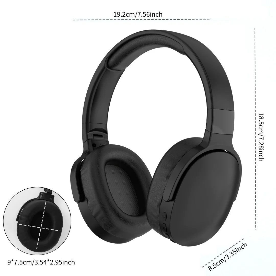 سماعات رأس SODO SD1106 لاسلكية تعمل بالبلوتوث 5.3 فوق الأذن، ستيريو HiFi وقت تشغيل 48 ساعة، سماعة رأس رياضية قابلة للطي مع دعم TF/AUX