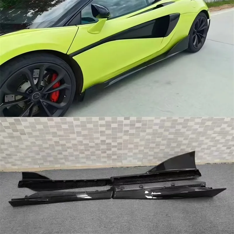 

For McLaren 540C 570S Real Dry Carbon Fiber Side Skirts Extensions Lips Spoiler Body Kit