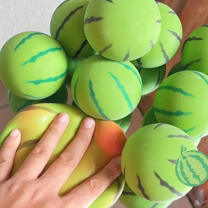 Artificial Watermelon Shaped Squeeze Toy Smooth Touch For Stress Relief Kids Adults Home Office Use