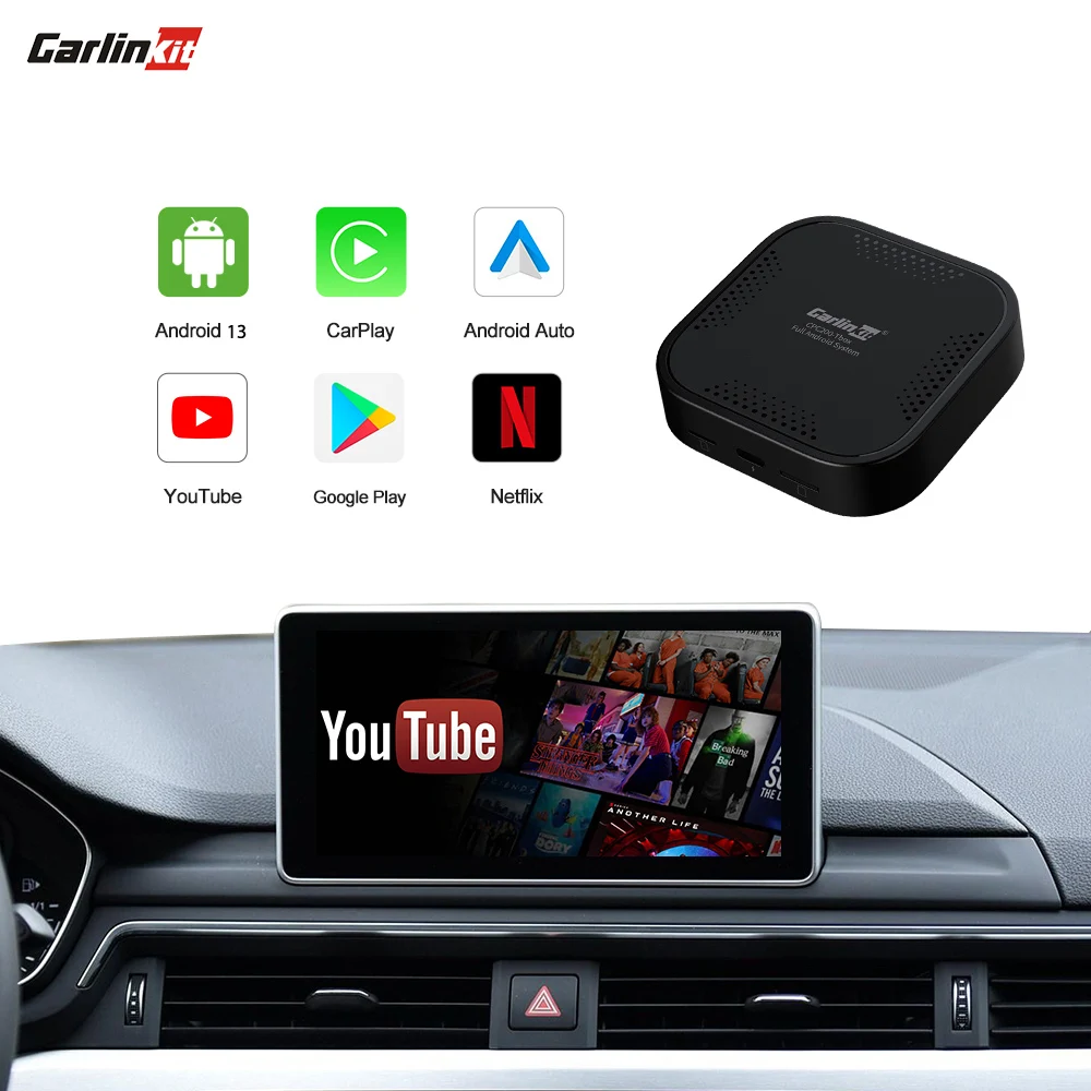 Android 13.0 Ai Box 4G+64G Wireless Carplay Android Auto 2G/3G/4G Car Smart Box With Youtube Netflix