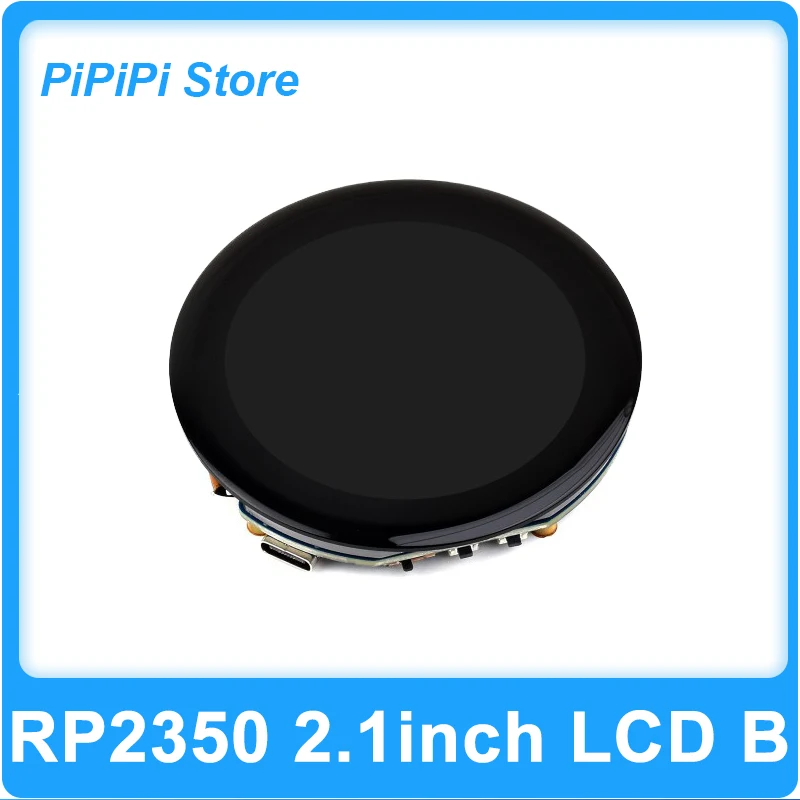 

Raspberry Pi RP2350B 2.1inch Capacitive Touch Round Display Screen Development Board 480*480 QMI8658 6-axis HMI LVGL