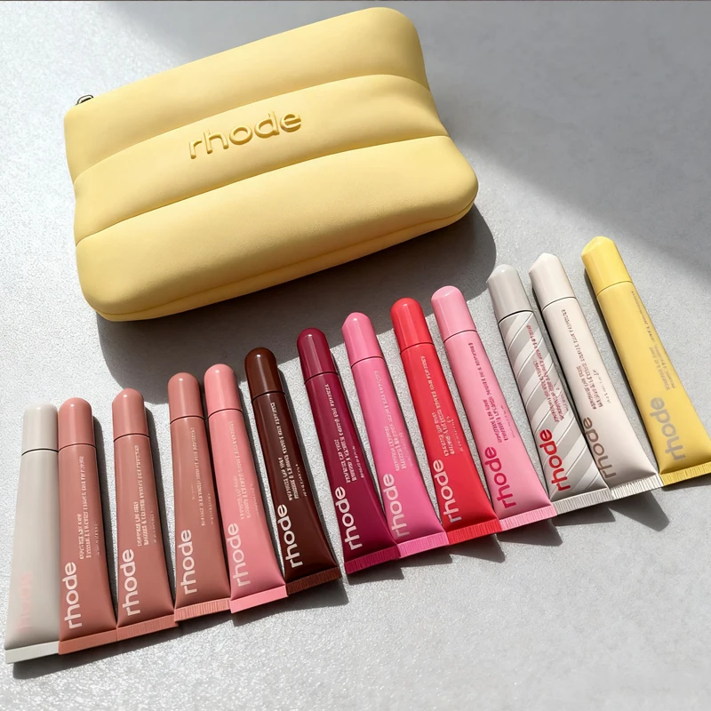 الصيف ماكياج محدود Lemontini ملمع الشفاه أصبع أحمر الخدود كريم وجه الزجاج الحليب منتجات العناية بالبشرة يشكلون مرآة حقيبة التخزين