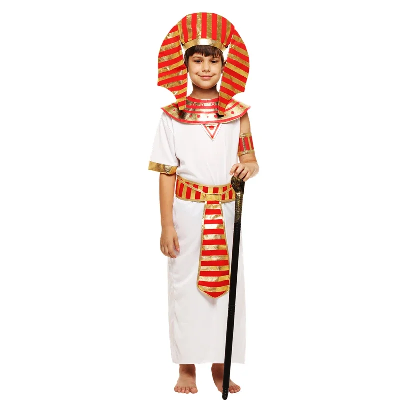 Halloween Costumes Boy Girl Ancient Egypt Egyptian Pharaoh Cleopatra Prince Princess Costume for Children Kids Cosplay