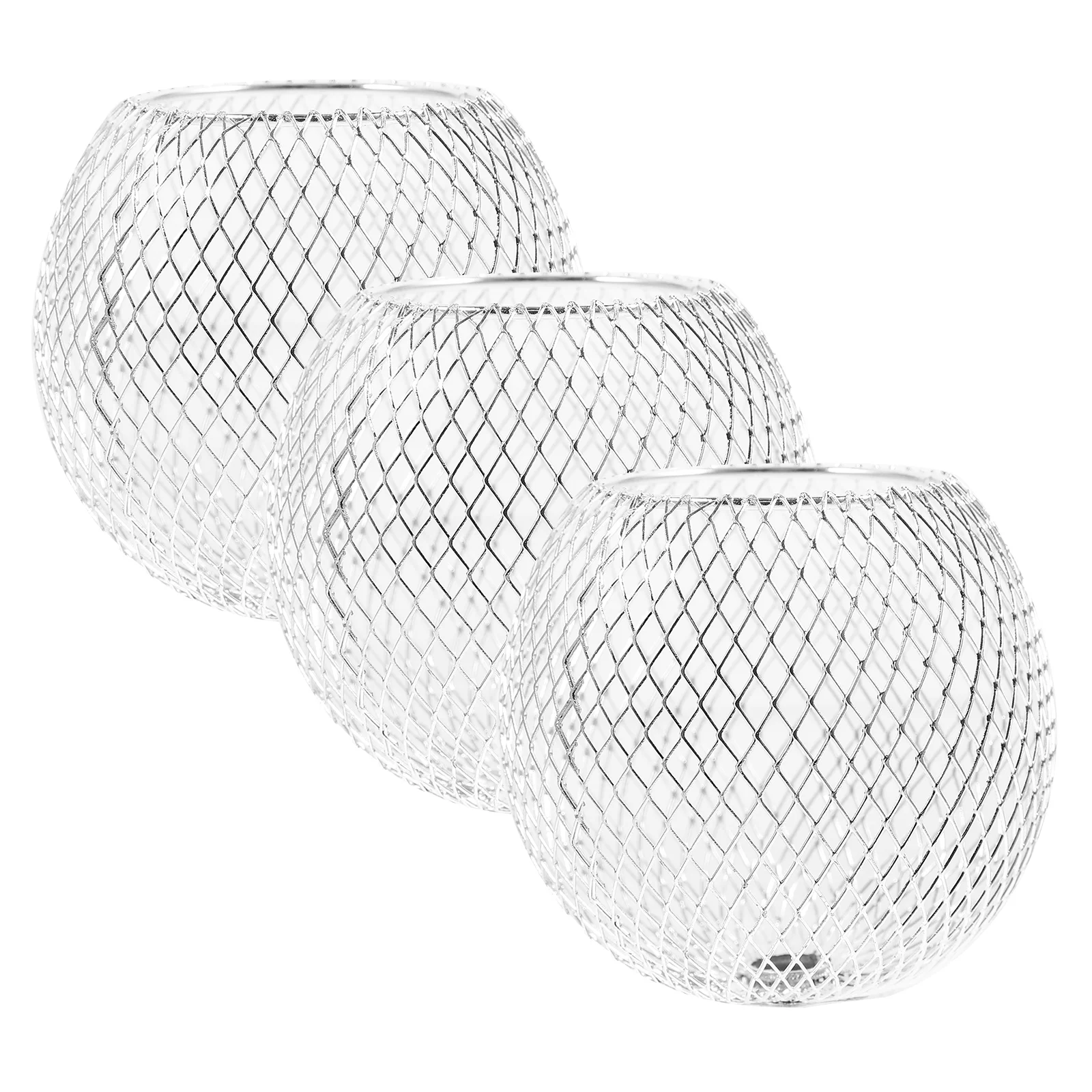 3 pçs lâmpada de metal abajur globo mini lustre lâmpada cobre prata artesanato luzes pingente