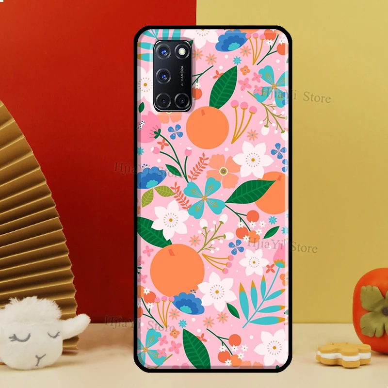 Oranges Tropical fruit Lemons pattern Case For OPPO A74 A94 A54 A53 A57S A5 A9 A15 A52 A72 A17 A77 A78 A91 A93 A16 A76 A96 Coque