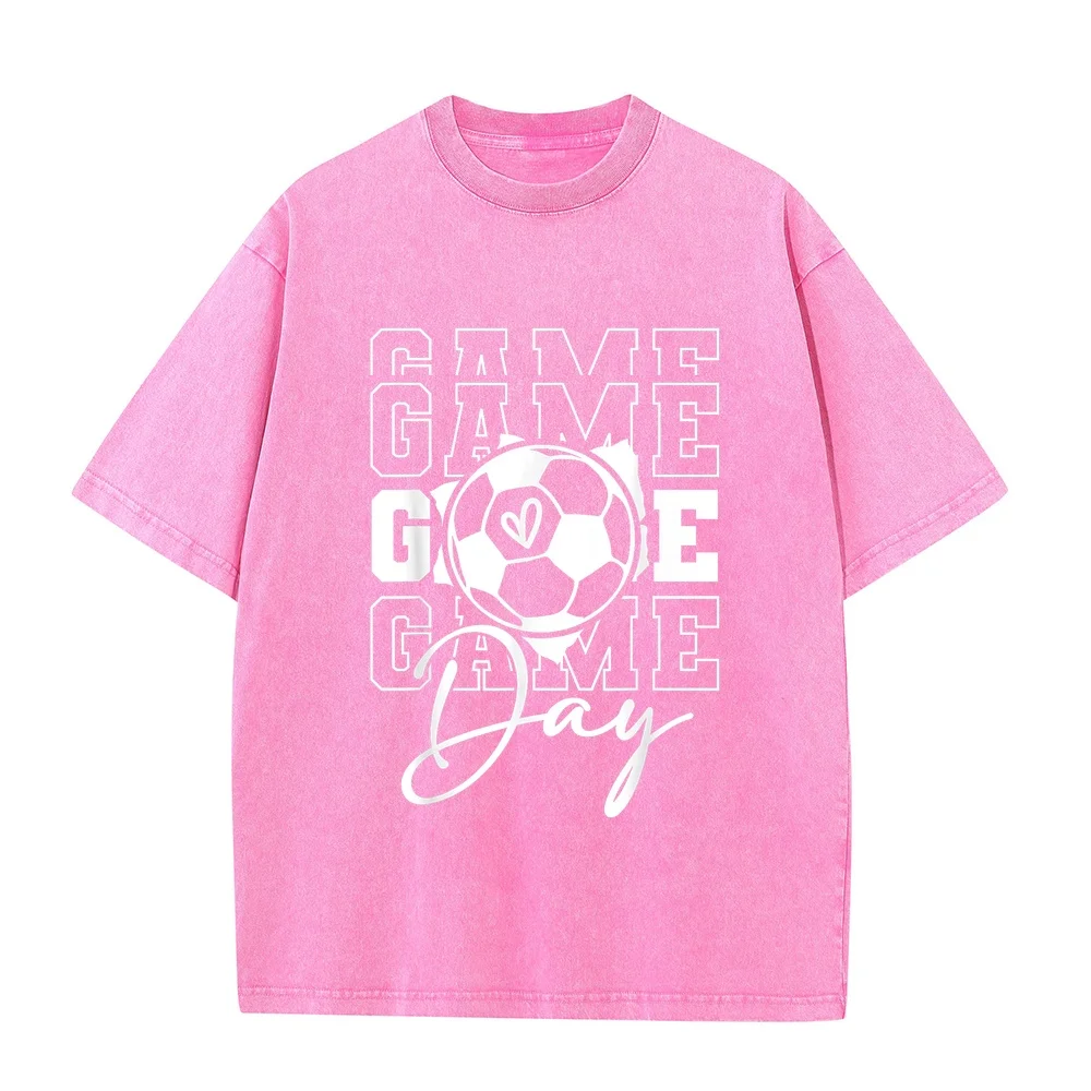 Game Day Soccer T-Shirt Men's T-Shirts Clothes Anime Birthday Cotton Gift Printed Tee Casual Shirt Graphic Short Sleeve Summer