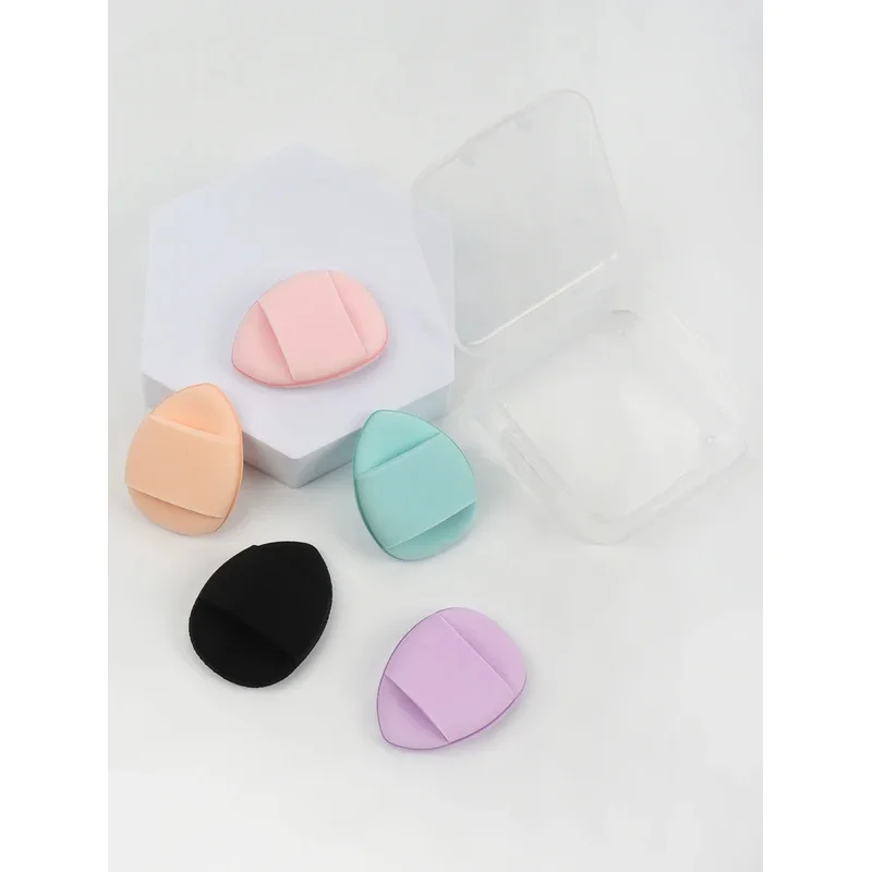 Juego de 5 Mini base de esponja para dedos, pequeño cojín de aire, esponja en polvo, corrector facial, crema Bb, aplicador cosmético, herramientas de maquillaje