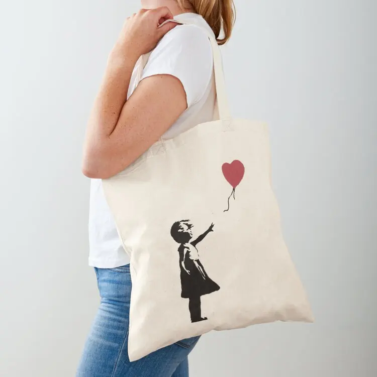 

Girl With Balloon Banksy Tote Bag Women's bag Eco bag tote men the tote