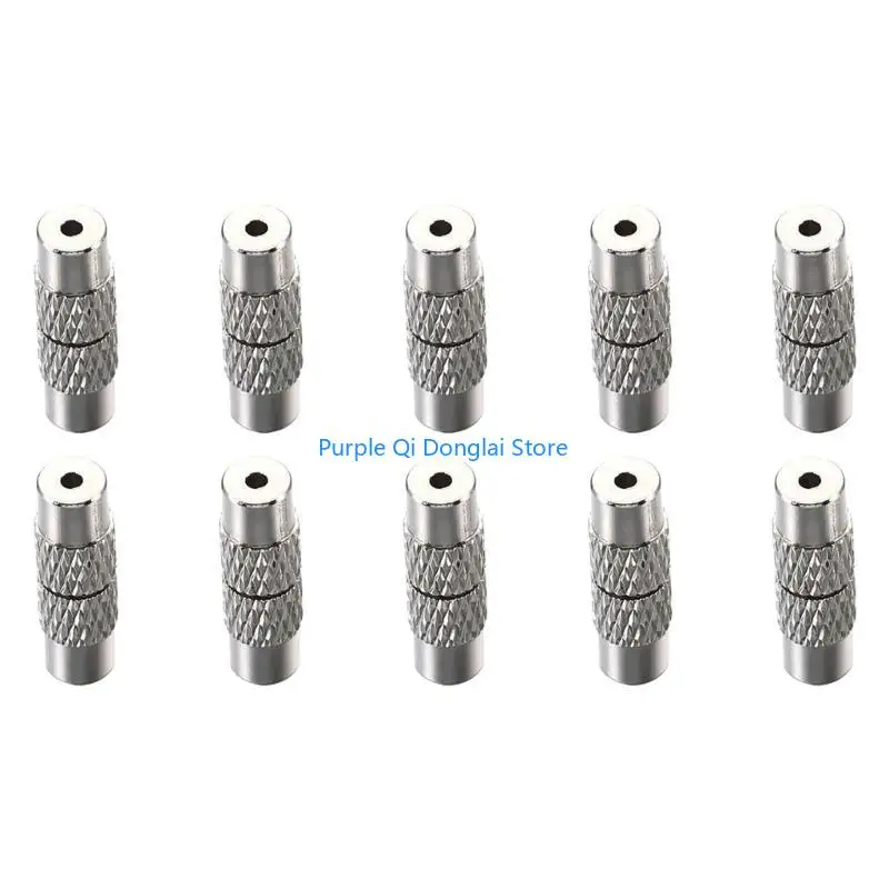 L21E 10pcs Stylish Screw Clasps Accessory Screw Fasteners Copper Cord Ends for DIY Jewelry Crafting Necklace Bracelet Kits