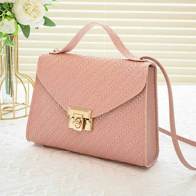 Small Square Bagsmall Square Bag Fashion PU Leather Shoulder Handbags Casual Small Crossbody Bag for Women Light Luxury Handbags