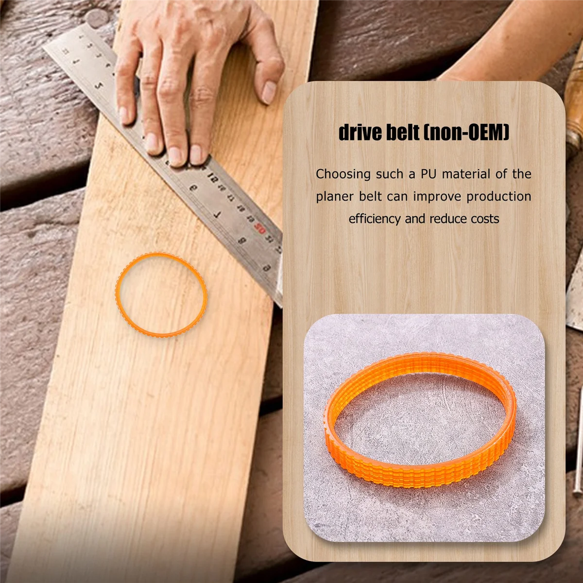 プレーナーに適したpuベルト、1900b、オレンジ、1個