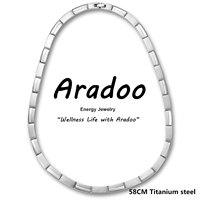 Aradoo Titanium Steel Strong Magnetic Fat Burning Energy Necklace Men's Stainless Steel Anti-fatigue Necklace Collar