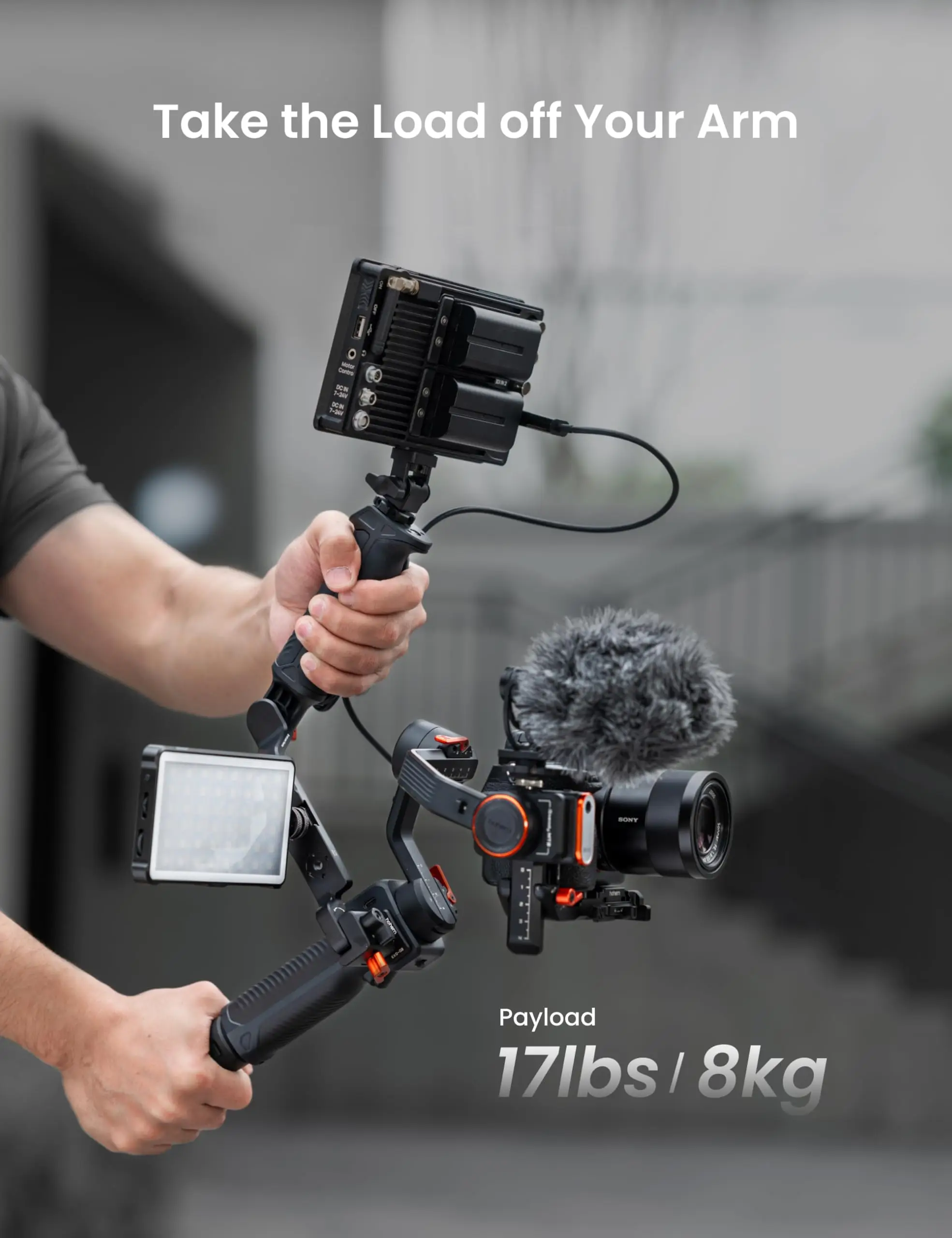 Regulowany uchwyt do gimbalu Hohem, ergonomiczny uchwyt do iSteady MT3/MT2/M6 & MT3 Pro & M7, do zdjęć z niskiego kąta. — zdjęcie produktu 4