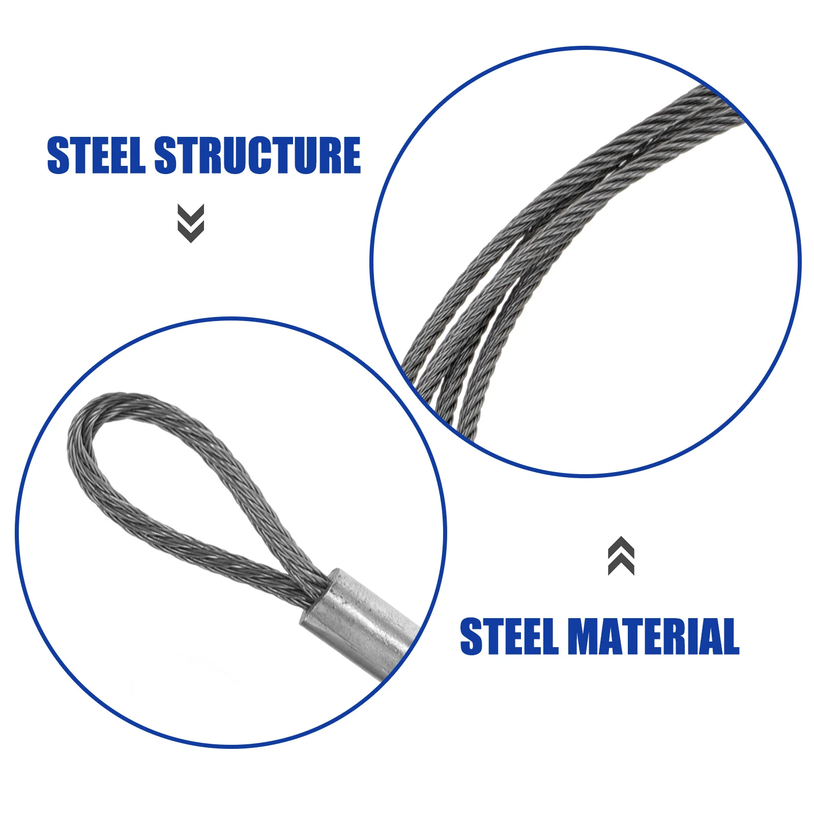 2 pcs Steel Coated Braided Security Cables Heavy Duty Safety Rope For Luggage Lock Rust Resistant Flexible Cable For Hanging