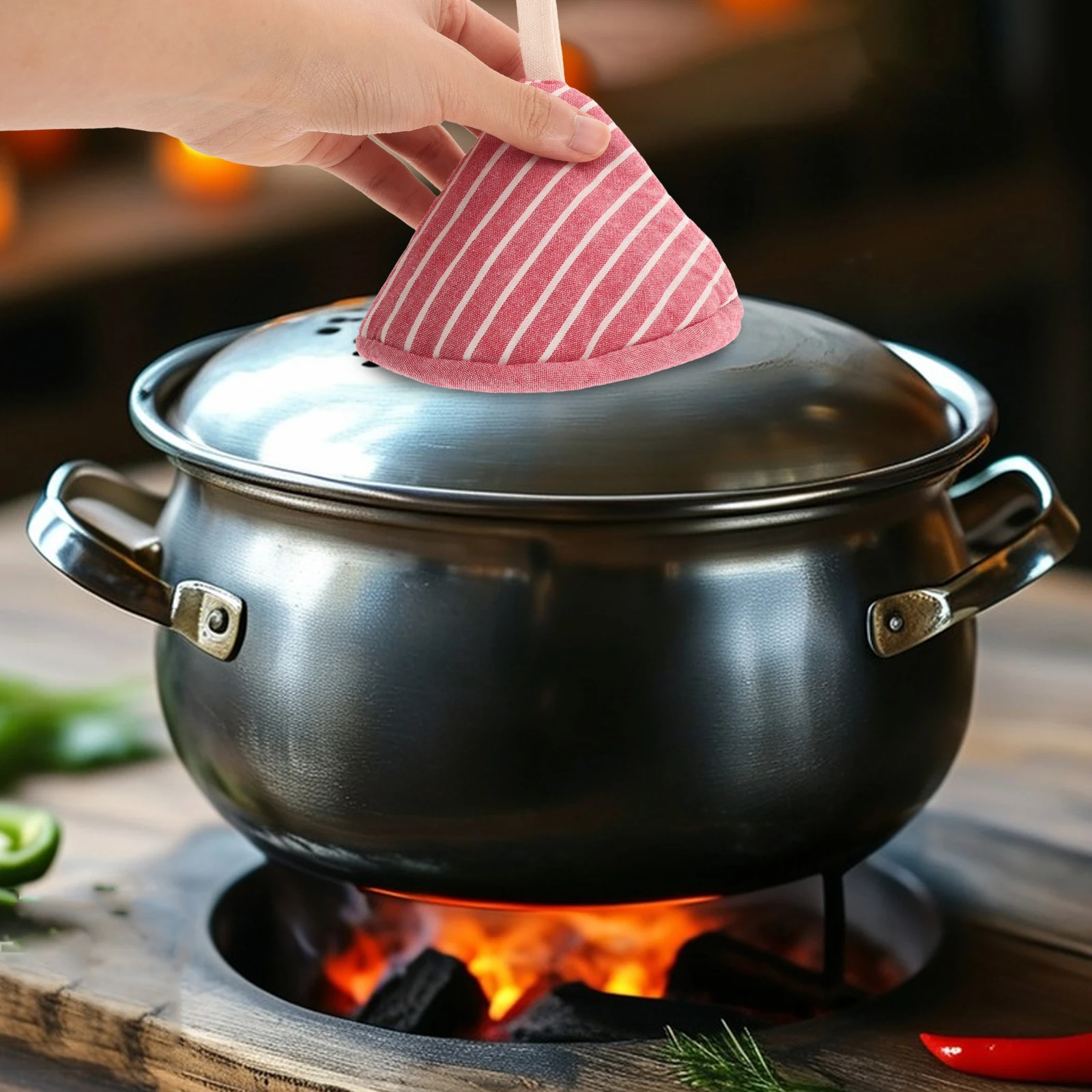 

Набор из 3 хлопковых накладок на ручки для кастрюль, термоизоляционные чехлы для ручек, для сковород, гриль-сковород, чайников