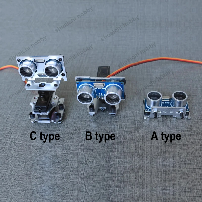 1Set Ultrasonic Module Gimbal L-shaped Bracket Intelligent Mini Car Ranging Module Supersonic Sensor Servo Kit for DIY Robot