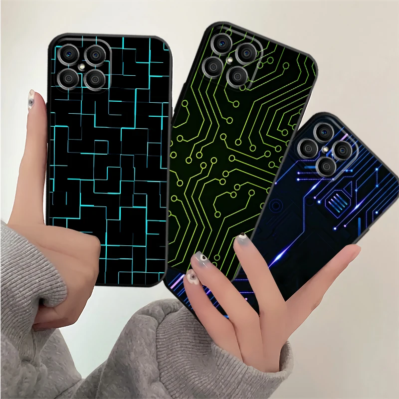 Fashion Honeycomb Design Cover Phone Case for Honor 8X 70 90 Pro X6a X7b X8a X9b Magic5Lite Magic5 Pro Soft Silicone TPU