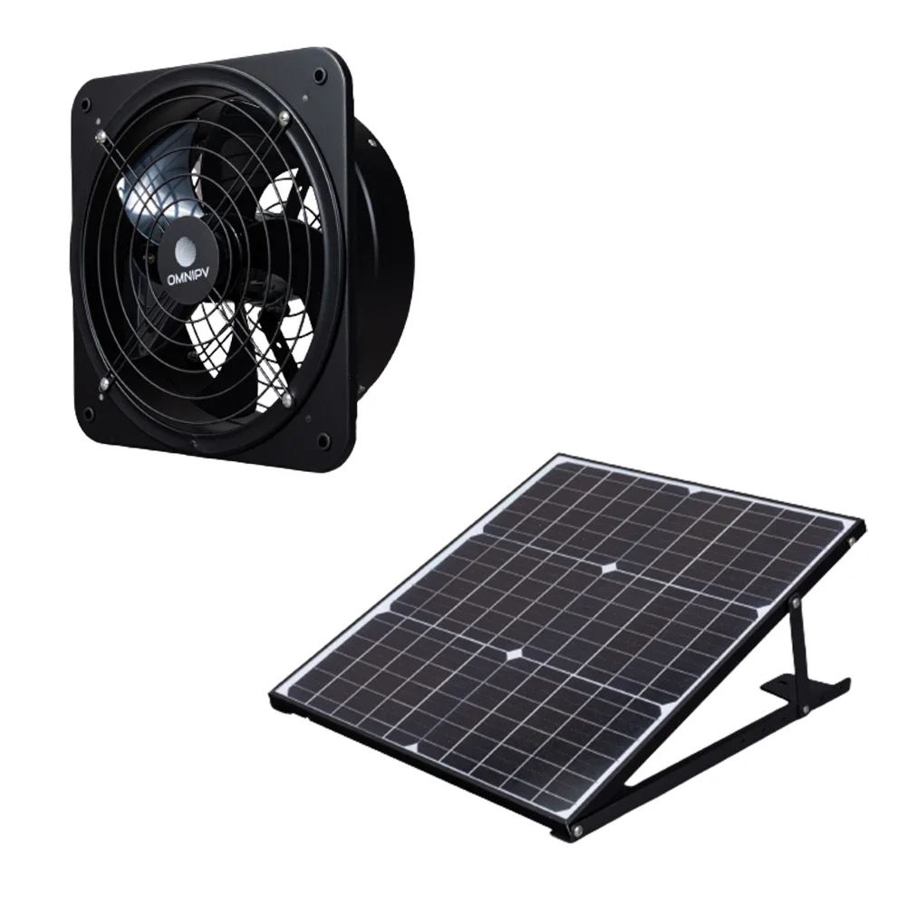 High Quality 15V Industrial Mist Fan DC Wall Mounted Metal Fan Solar Powered Industrial Wall Mounted Exhaust Fan