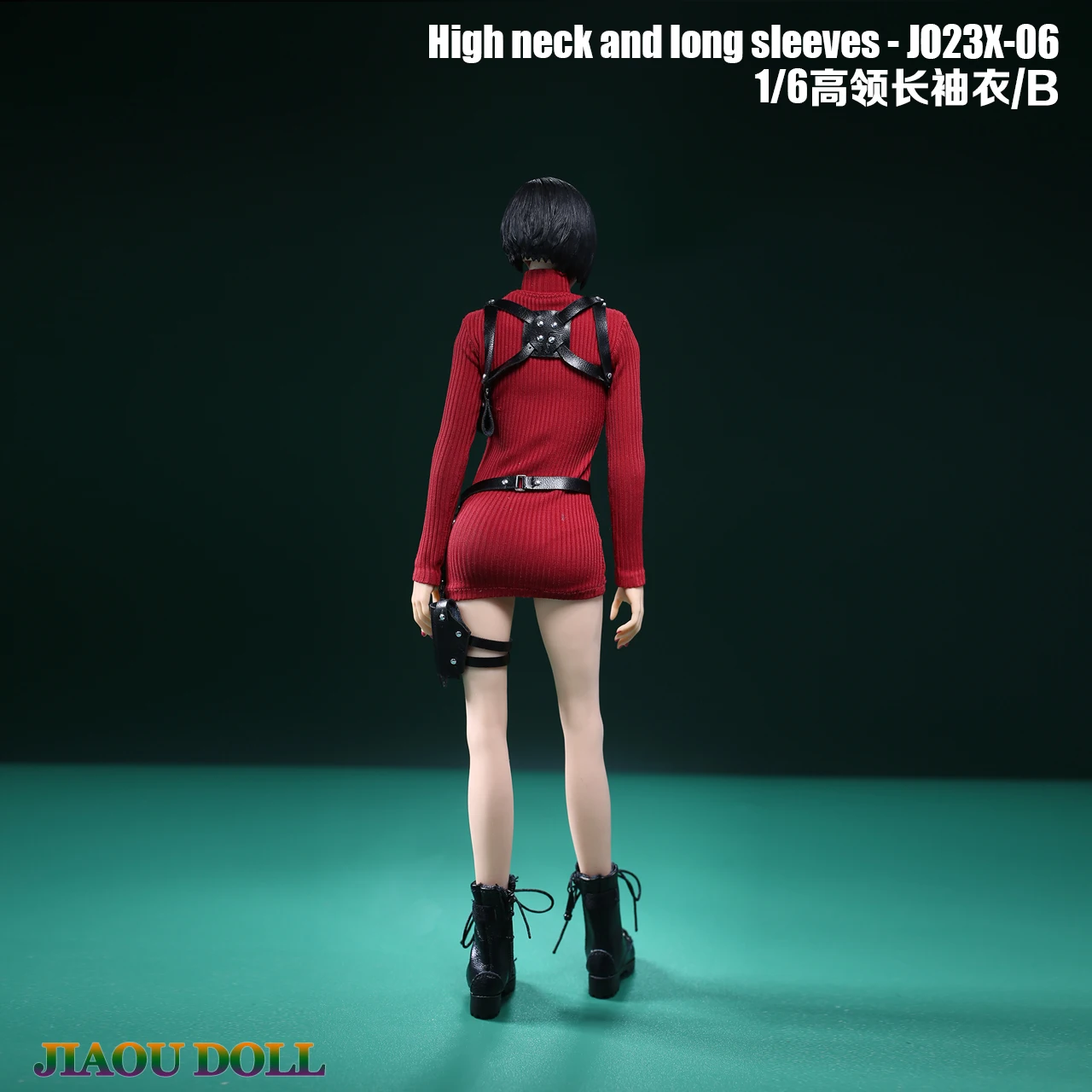 JO23X-06 1/6 Schaal Ada Wong Slanke Coltrui Jurk Lange Mouwen Trui Holsters Set Fit 12 inch Vrouwelijke Action Figure Body