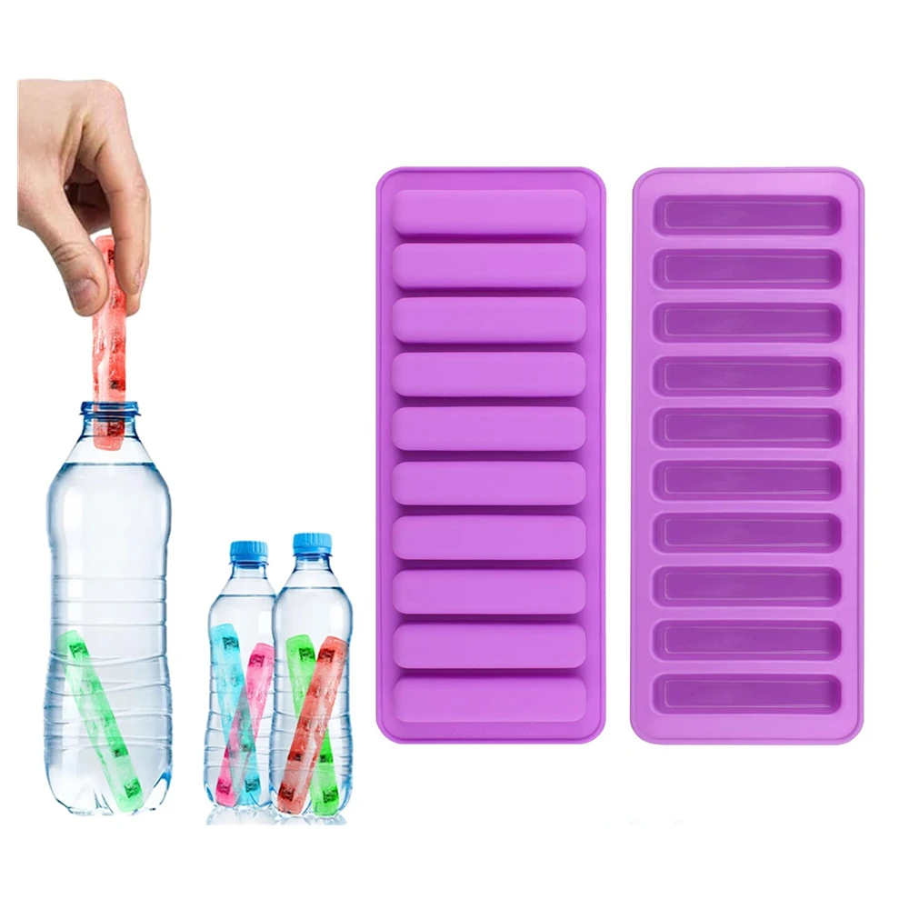 Creative Silicone Ice Cube Tray Mold Finger 10 Grid Chocolate Tray For Water Bottle Ice Cream Pudding Maker Mold Bar Kitchen