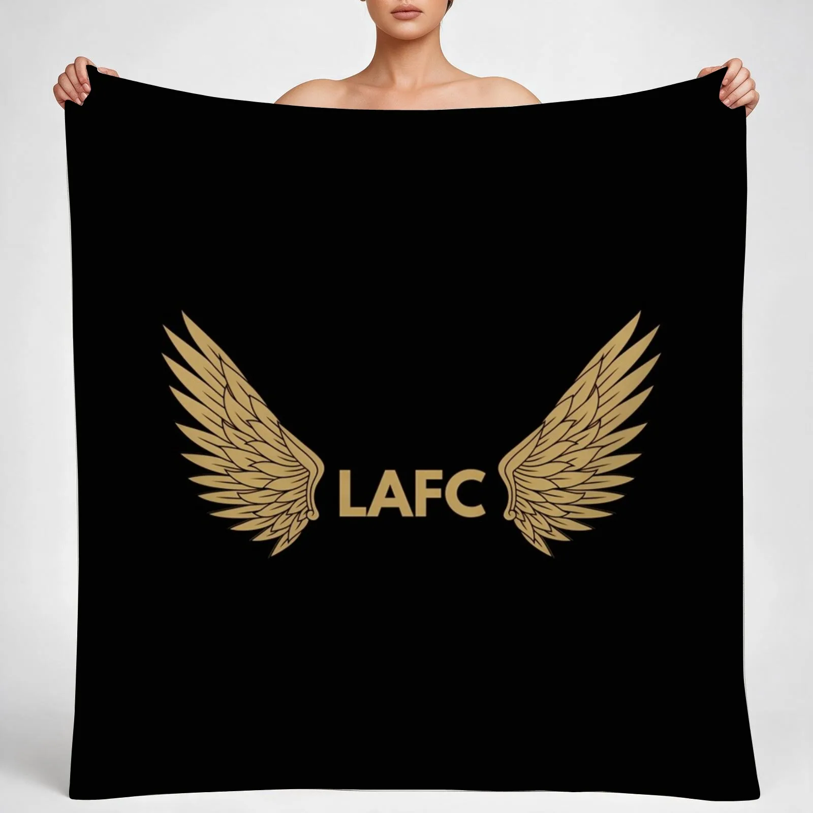 Lafc Golden Angel Wings Throw Blanket couch cozy soft plush fuzzy picnic outdoor blanket