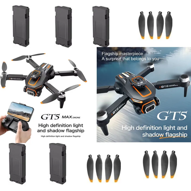 

GT5 MAX RC Drone Spare Parts GT5 Drone 3.7V 800Mah Battery/propeller GT5 Brushless Drone Battery GT5 RC Dron Battery Blades Toys