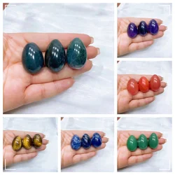 30MM Natural Crystal Stone Egg Hand Polished Amethyst Agate Home Garden Decoration Energy Healing Crafts DIY Gift Ornament