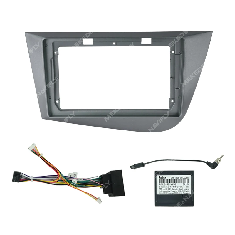 Kit pannello autoradio per Seat Leon 2005 2006 2007-2012 Multimedia Radio Frame cruscotto telaio cavo pannello CANBUS Set completo