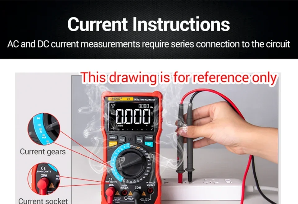 ANENG 622A/622B Smart Digital Multimeter AC/DC Spannung Strom Kondensator Widerstand NCV Spannung Induktion Infrarot Laser Tester – Detail 21
