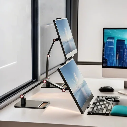 Soporte de Monitor portátil, soporte de Metal, soporte ajustable, Base de pantalla extensible Universal de 12-17 pulgadas, soporte Vesa para tableta, Clip de 30cm