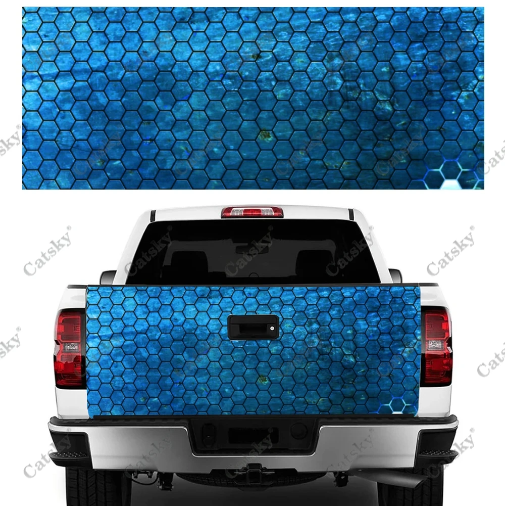 hexagon honeycomb car sticker rear car rear modification custom suitable for SUV car truck packaging sticker decal