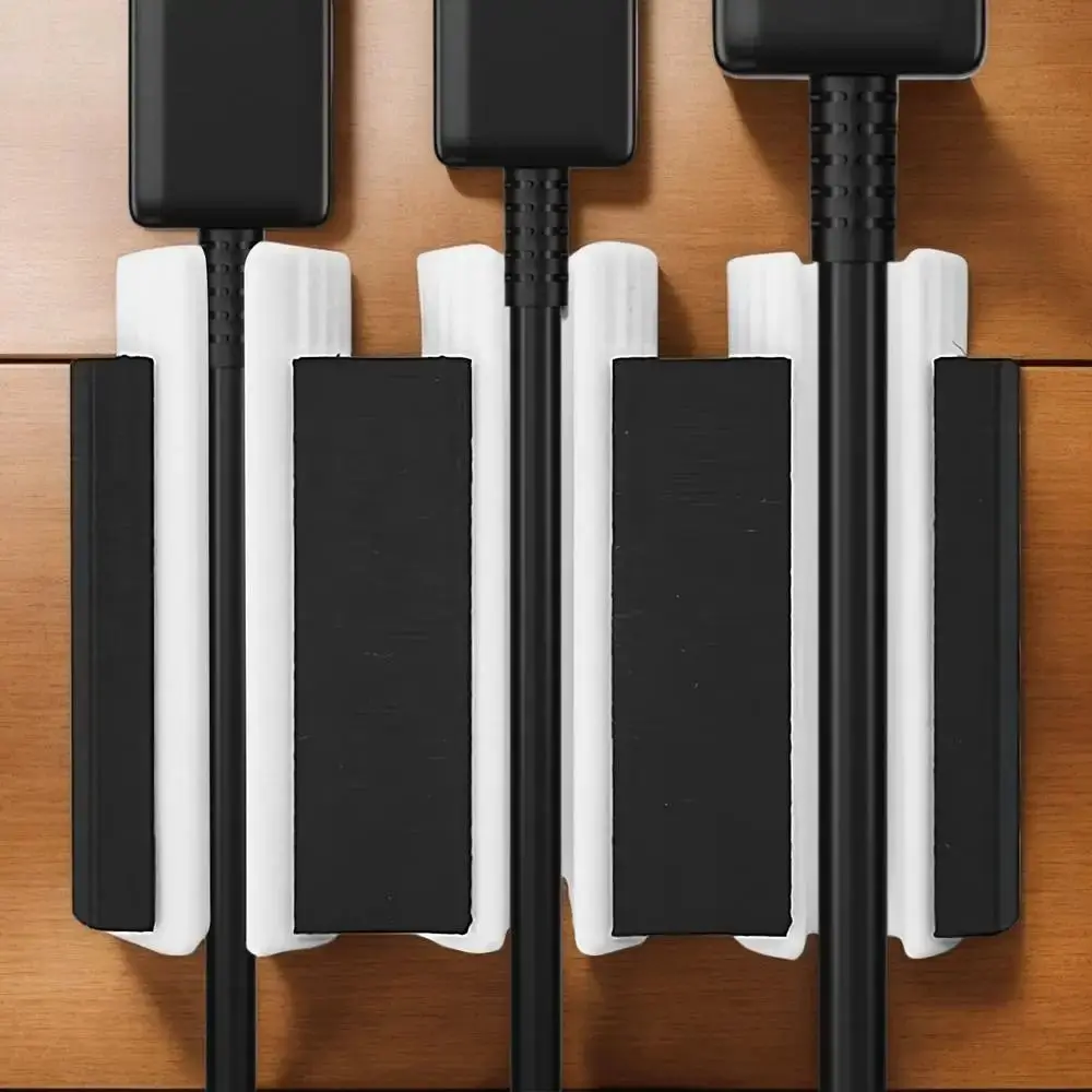 New Lightweight Cord Management Holder Rotating Fixed Multifunctional Cable Manager 3-Slots Mini Desk Cord Clip