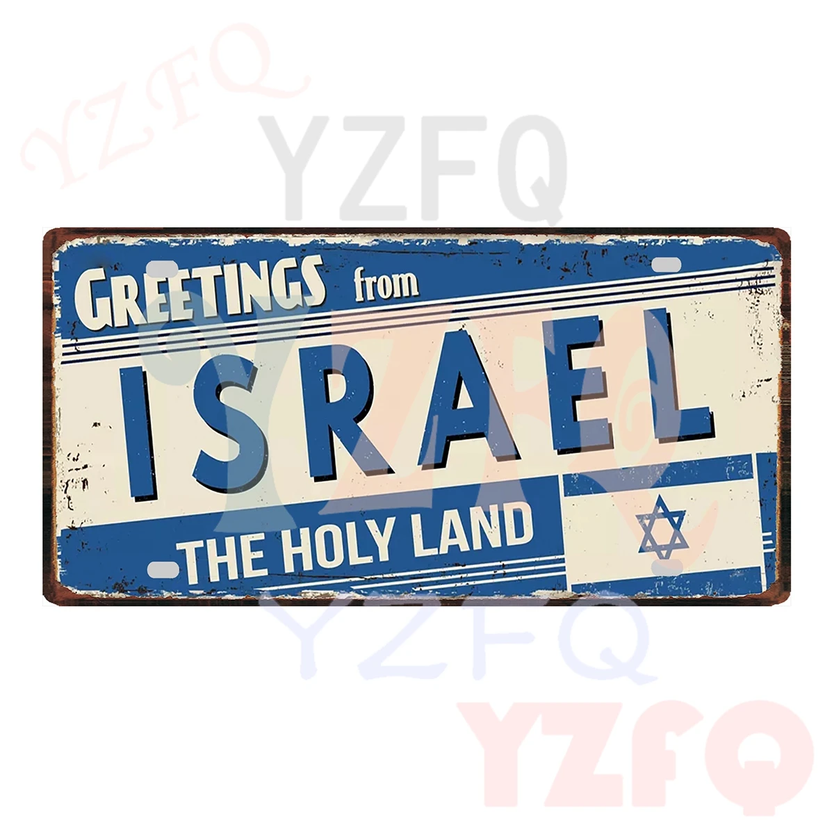 Israel Malmo Espoo Argentina Greetings From City Metal Sign Tin Plate Vintage Poster Garage Shop Home Decor 6x12 Inch KL-0200BB