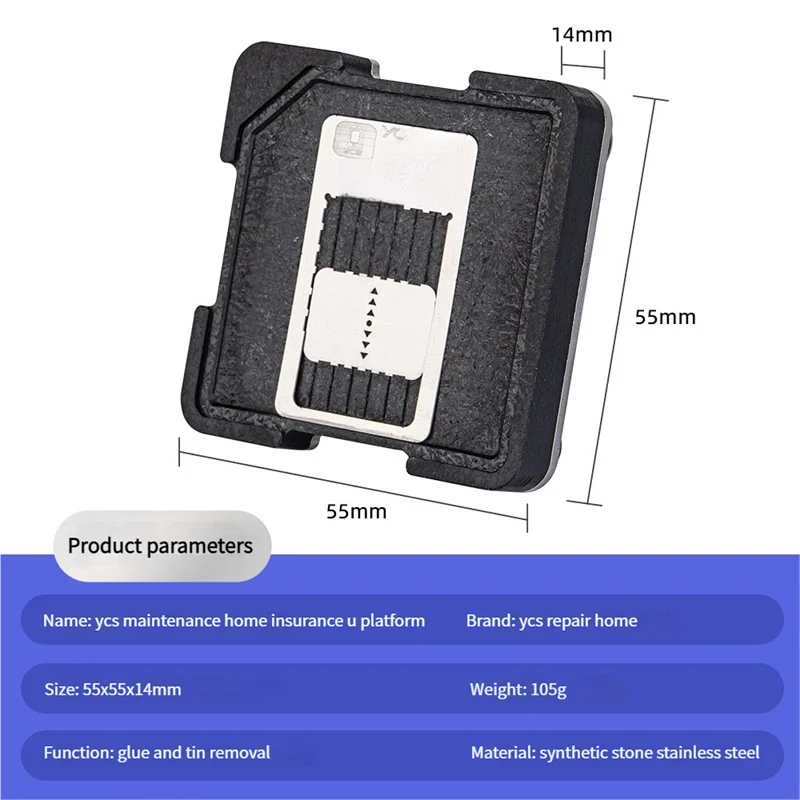 YCS Mini BGA Chip IC Planting Tin Platform Set voor mobiele telefoon CPU Magnetisch magneetplatform BGA Reballing Station
