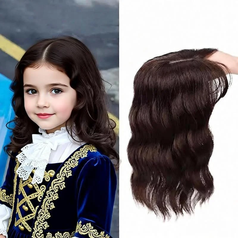

Парик для маленькой девочки, детский с длинными вьющимися волосами, детский головной убор, подростковый парик, латунный головной убор, аксессуар для головы для фотосъемки