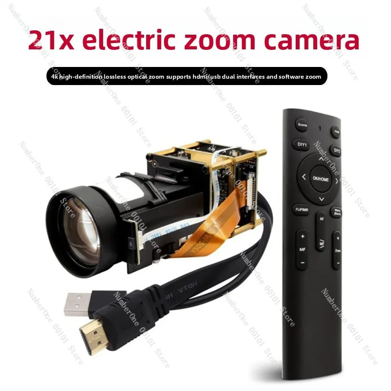 21X Motorized Zoom 4K UHD Auto Focus Webcam Module Dual HDMI USB Output Driver Free for Broadcast Meeting