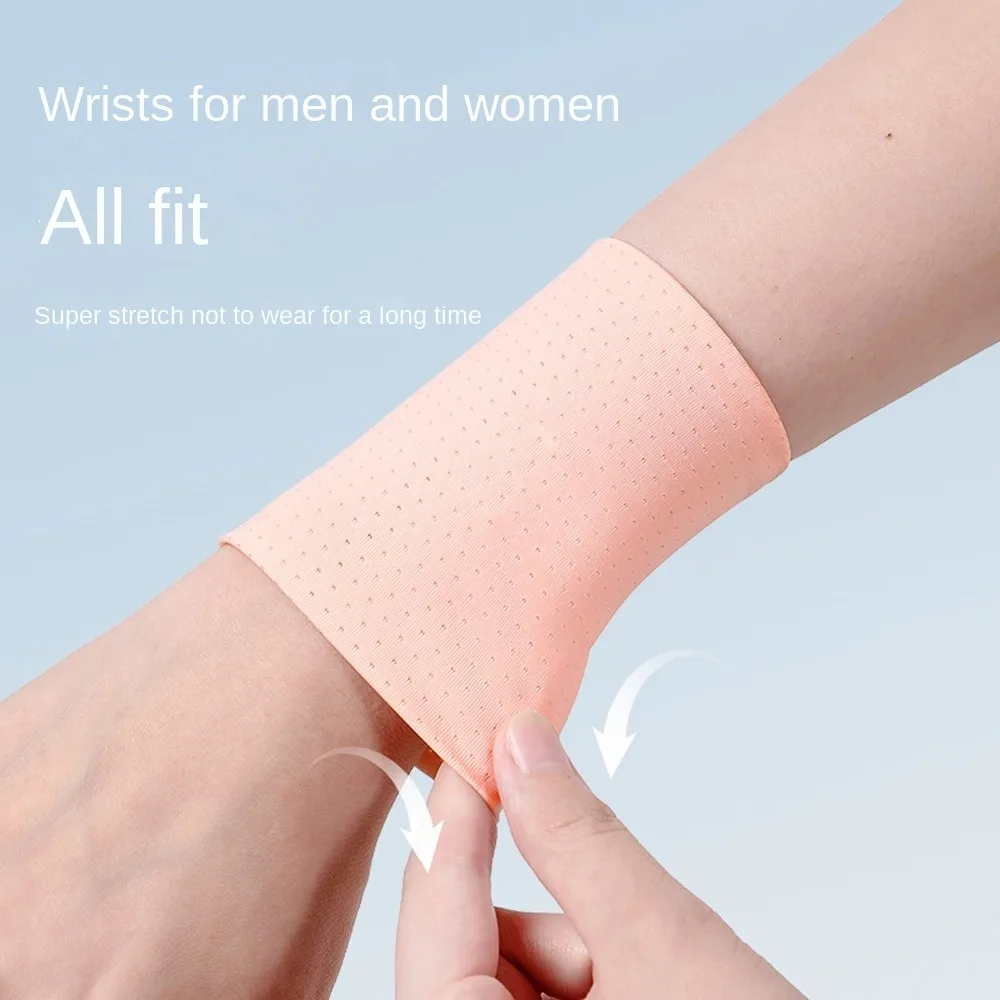

1pair Cold Feeling Badminton Wristband Wrist Protection Anti Sprain Sports Wristbands Sweat-absorbing Breathable Wrist Protector