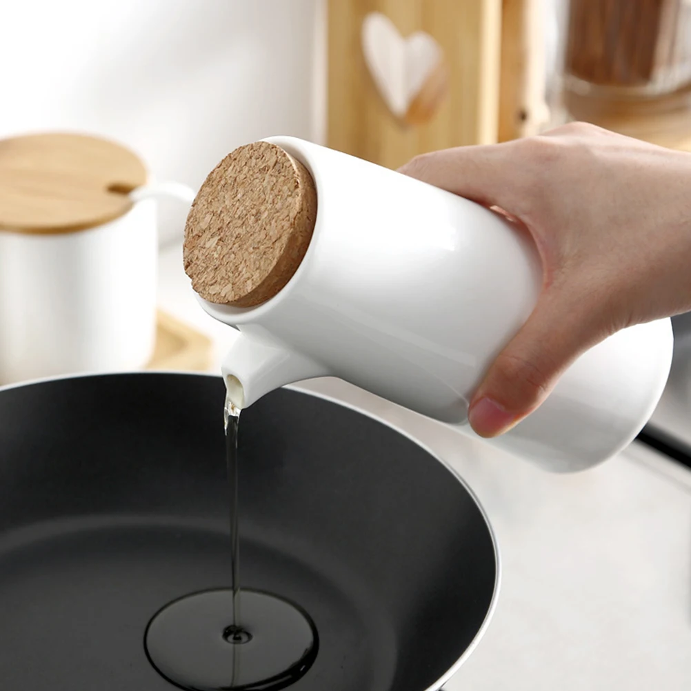 

1Set Ceramic Oil Dispenser Vinegar Bottle Soy Sauce Container Tray Kitchen Condiment Bottles Practical