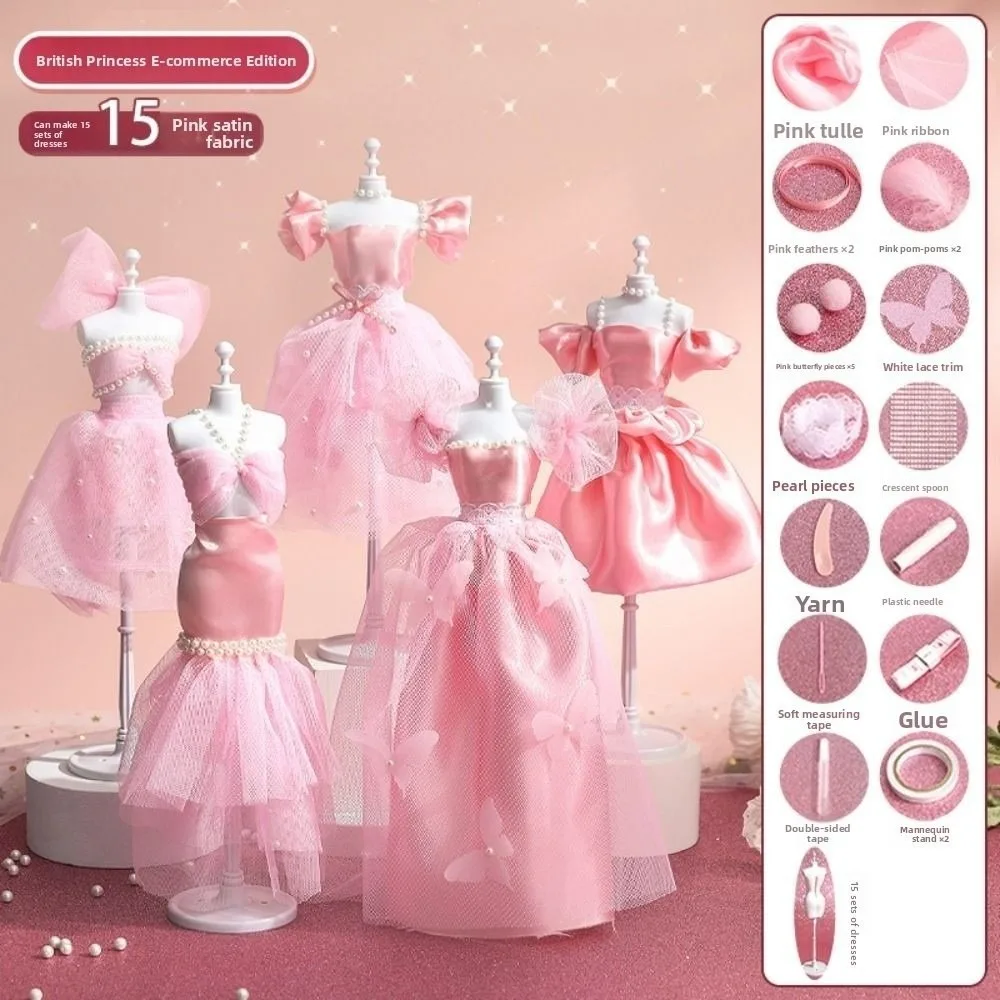 

Skirt DIY Doll's Clothes Kit Wear Fashion Design Princess Toy Outfit Kit Cute Handmade Doll's Dress Material Children Gift