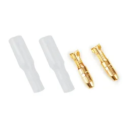 200x Connector 3.9mm Male & 4.0mm Female 50 Set Transparent Uninsulated W/ Sleeve Connectors Crimp Electrical Insulation