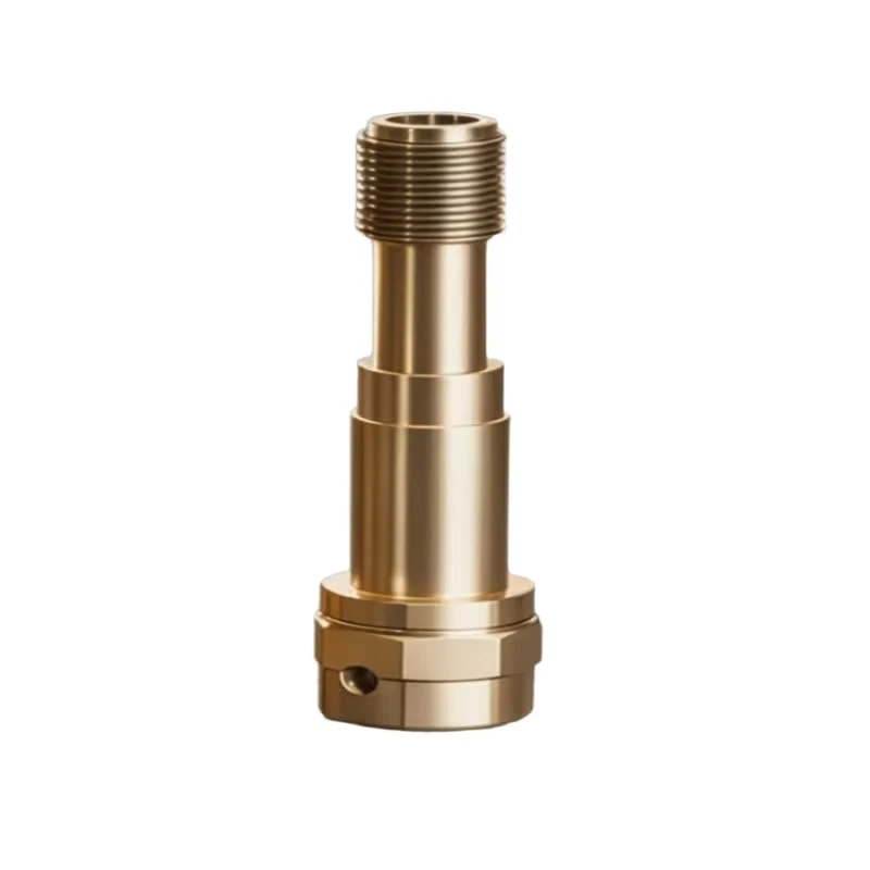 

Customized copper alloy precision CNC machining threaded mechanical shaft rod with hole threaded shaft components