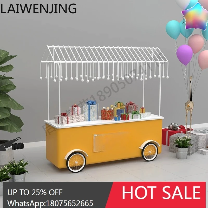 wrought iron outdoor float large-scale event display stand promotion mobile trolley