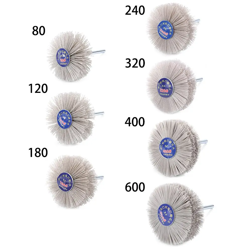 Finitura in mogano lucidatura Grind Buff filo abrasivo rettifica spazzola per ruote in Nylon sbavatura smerigliatrice testa di fiore