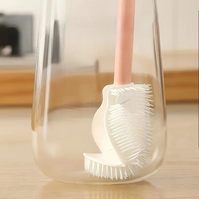 Foldable 360 Degree Comprehensive Cleaning Brush With Long Handle Design  Reusable For Bottles And Cups Glass Cleaning