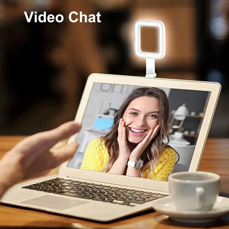 Selfie Light For Phone Magnet Mobile Phone Fill Light 30 LEDs Square Magnetic Mobile Fill Lamp Dimmable Bright For Laptop