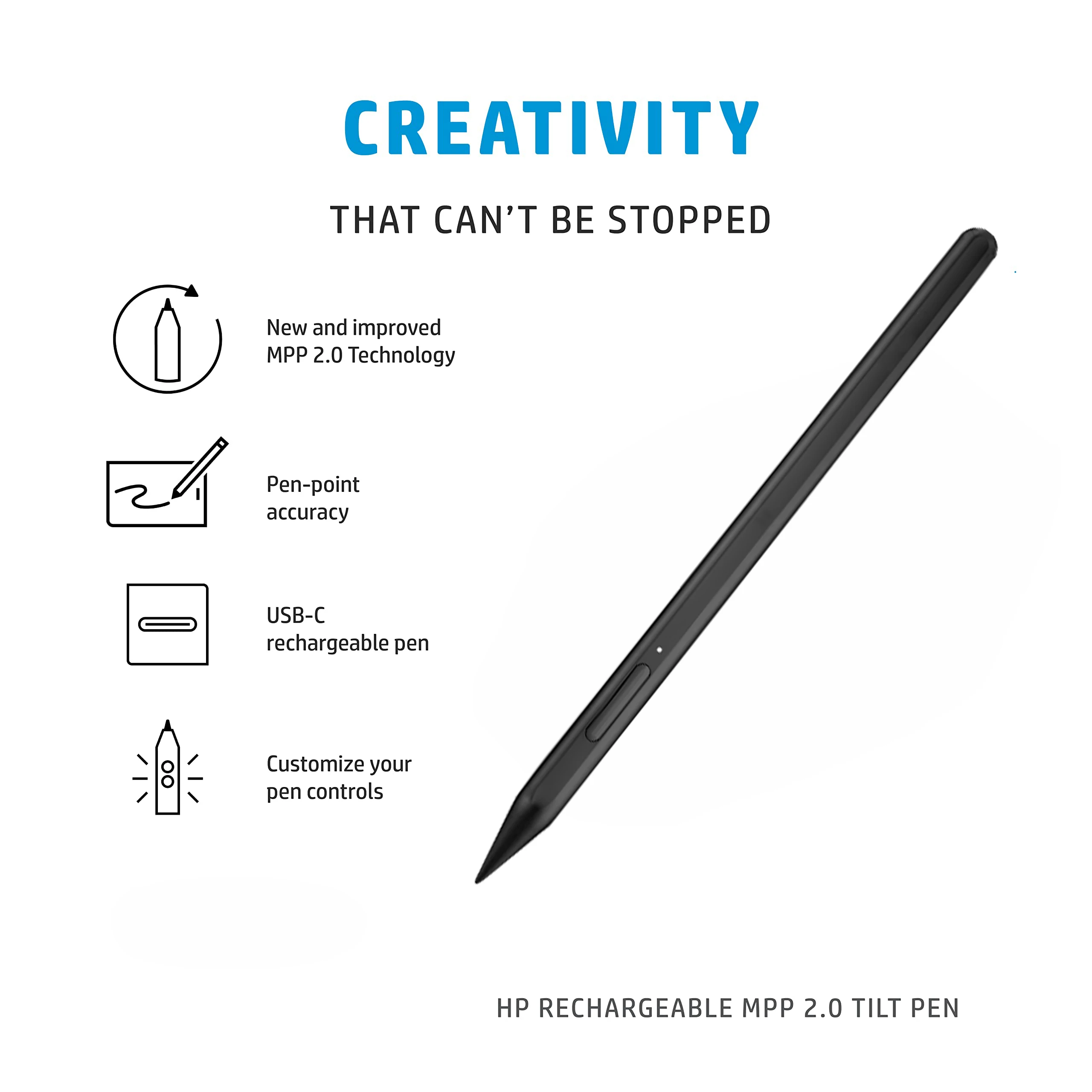 4096 Pressure Slim Pen 2 MPP 2.0 Graphic Pen Tip Stylus Pen  Smooth for Microsoft Surface Pro 9/8/7/6/5/4/3/Xand Other Series De