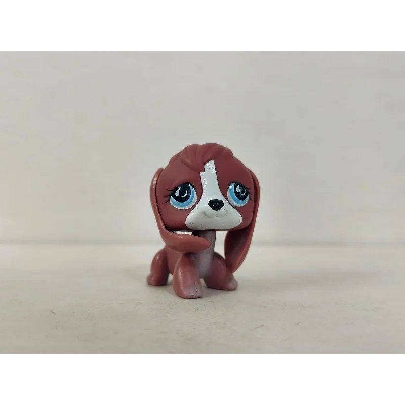 Figura LPS Perro Beagle Marrón Ojos azules # 567 Juguete Littlest Pet Shop