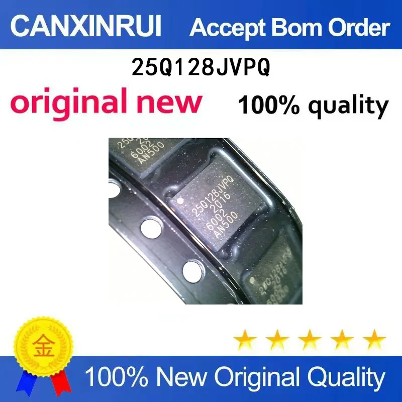 

(5-100 Pieces) W25Q128JVPIQ W25Q128 25Q128JVPQ WSON8 chip, brand new in stock