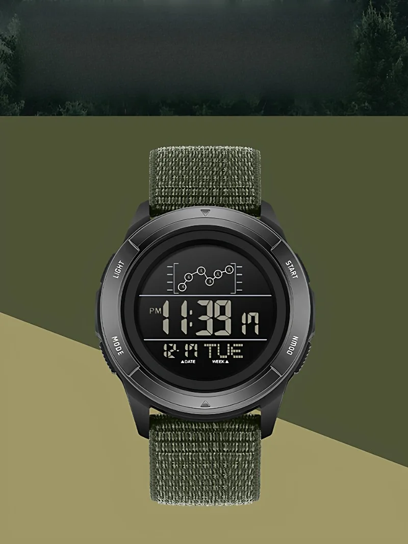 Men's Multifunctional Digital Watch, Outdoor Sports Running Wristwatch for Teen Boys, Student Military Style Watch